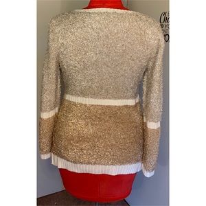 Emaline gold & silver eyelash sparkle sweater